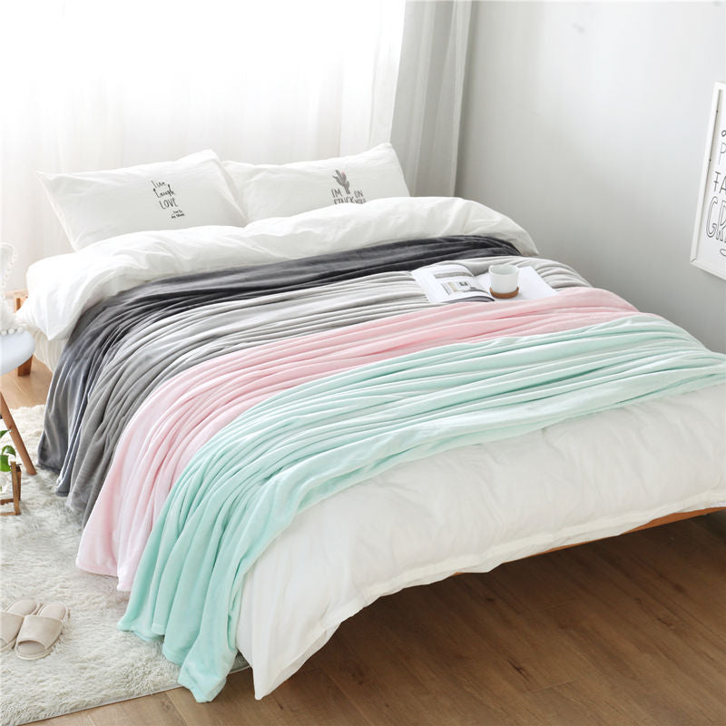 Luxury Thick Coral Fleece and Flannel Blanket