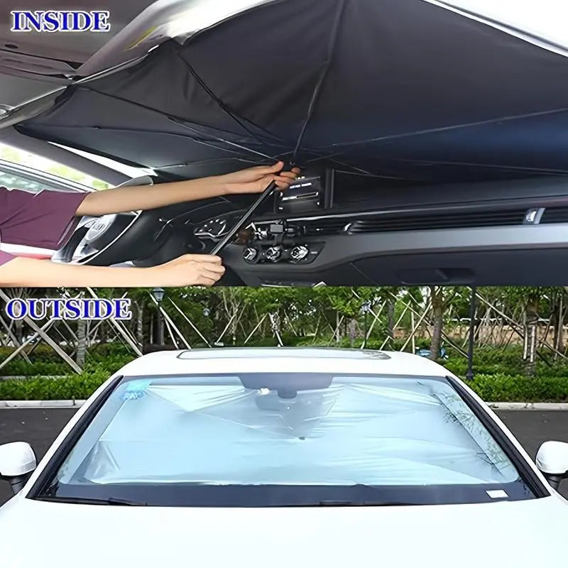 Windshield Sunshade Umbrella, Blocks UV & Heat, Pop-Open Design, Universal Fit