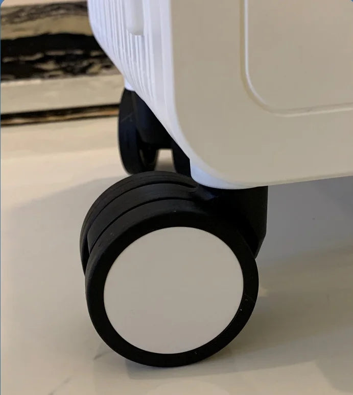 Luxury Wide-Handle Carry-On Suitcase with TSA Lock & Silent Spinner Wheels