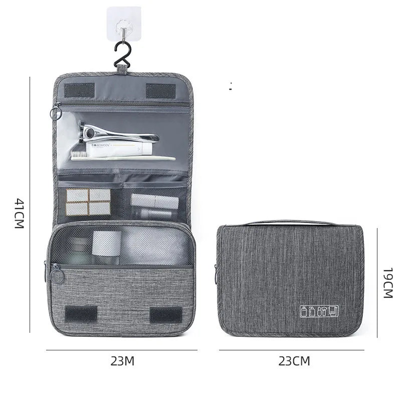Waterproof Foldable Hanging Travel Toiletry Bag for Men & Women