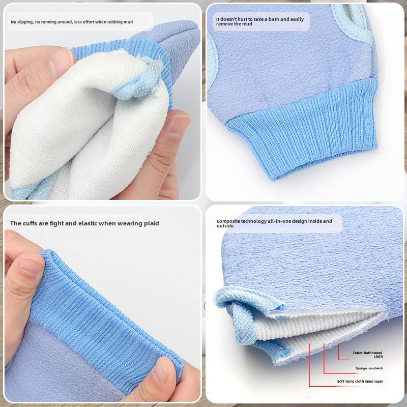 Korean Painless Deep Exfoliating Glove Set, Reusable Spa Mitt Set (Unisex)
