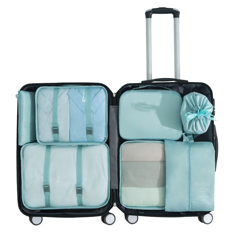 7-Piece Waterproof Luggage Organizers Travel Packing Cubes Set