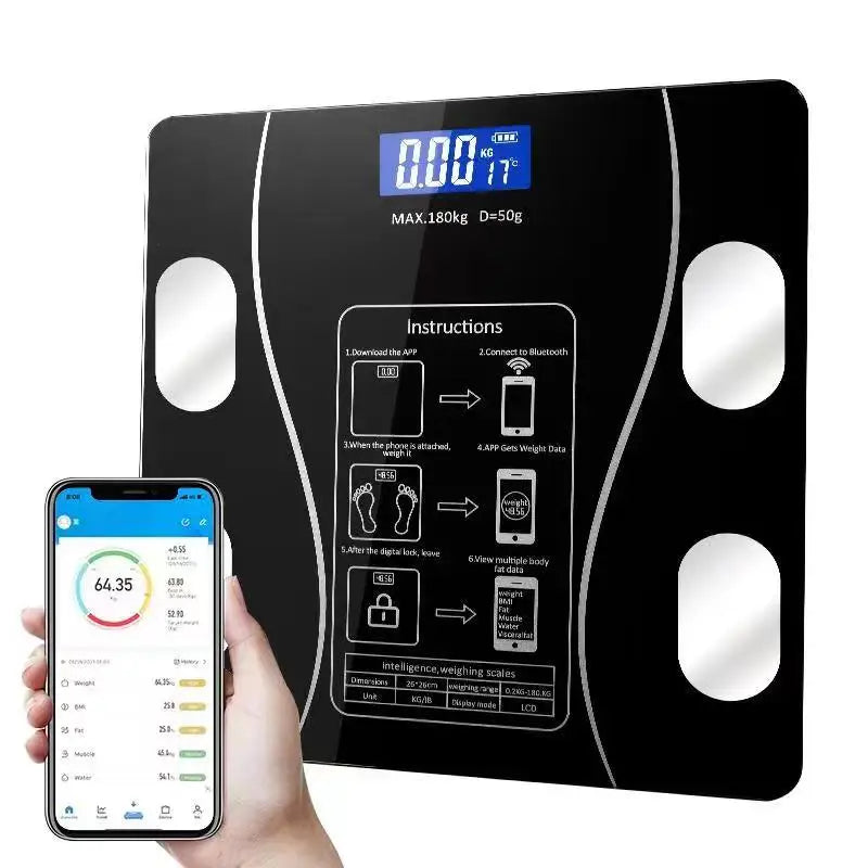 Smart Digital Body Weight & Fat Scale with App for Fitness, BMI & Health Tracking
