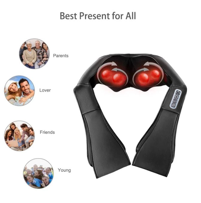 Deep Tissue Shiatsu Heated Neck & Shoulder Massager