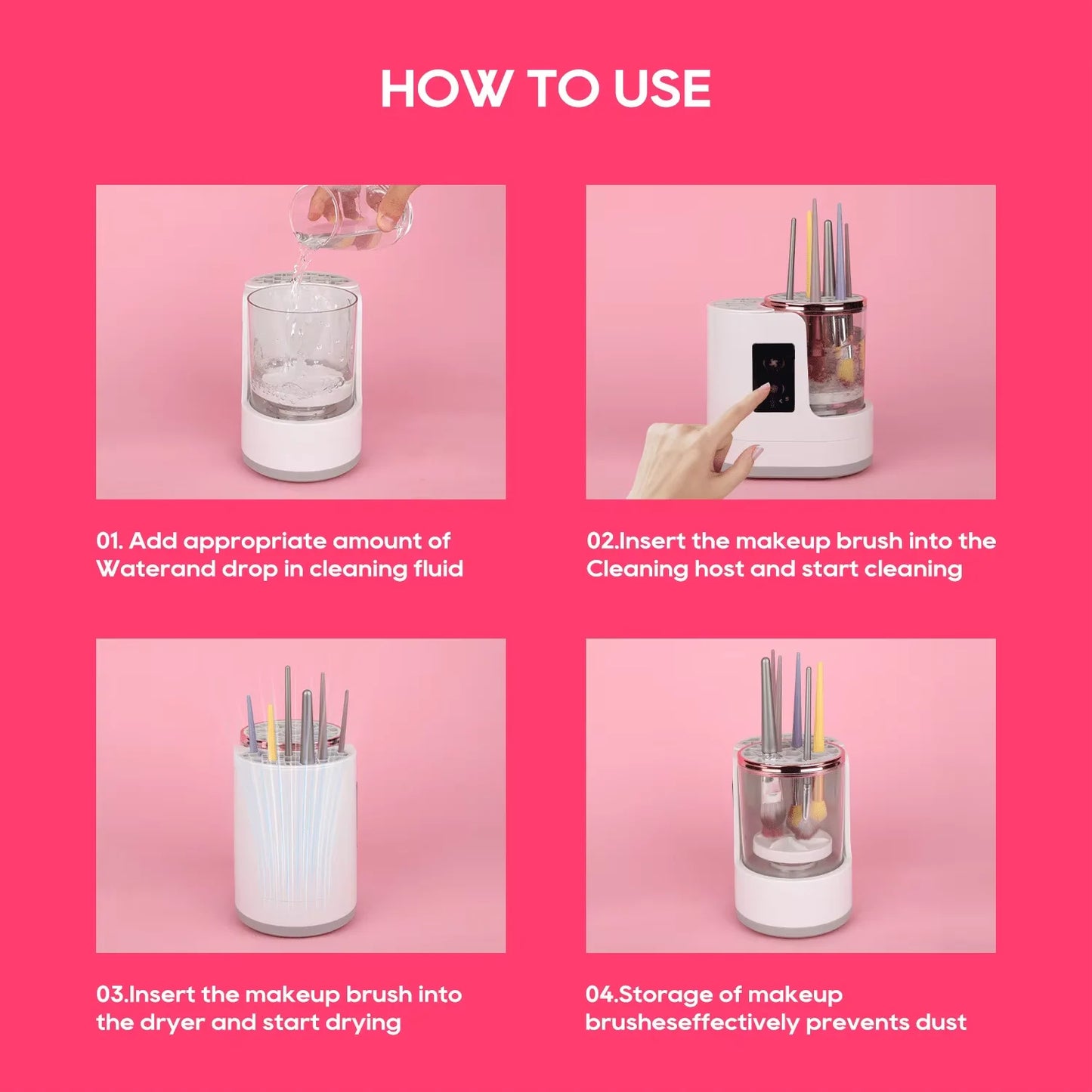 3-in-1 Electric Makeup Brush Cleaner & Dryer