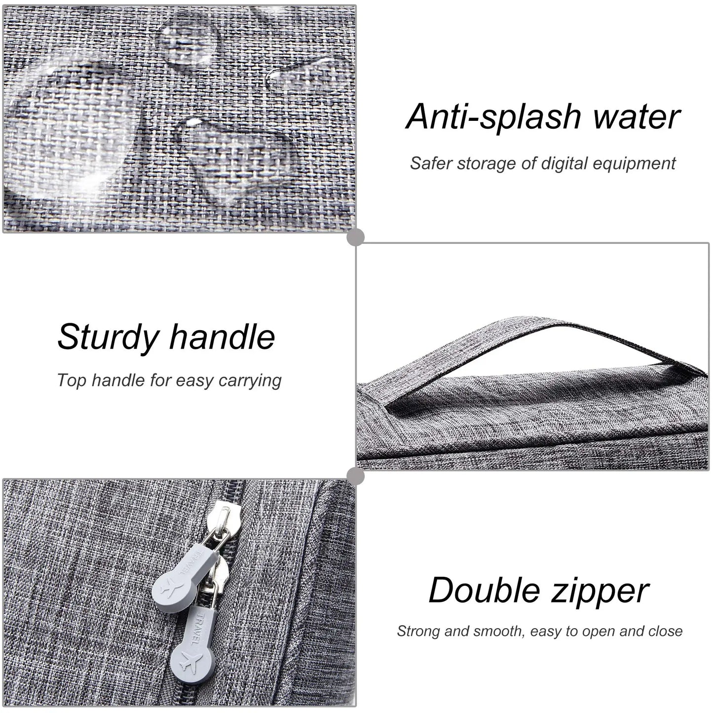 Multi-Functional Waterproof Digital Accessories Organizer Bag for Travel & Work