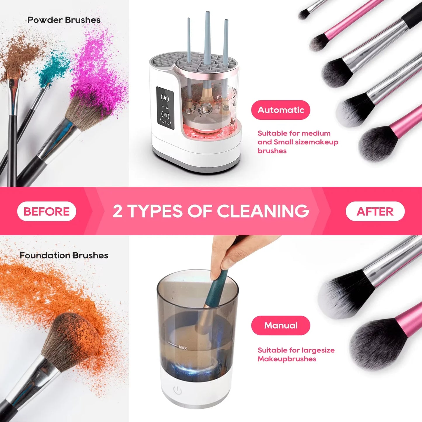 3-in-1 Electric Makeup Brush Cleaner & Dryer