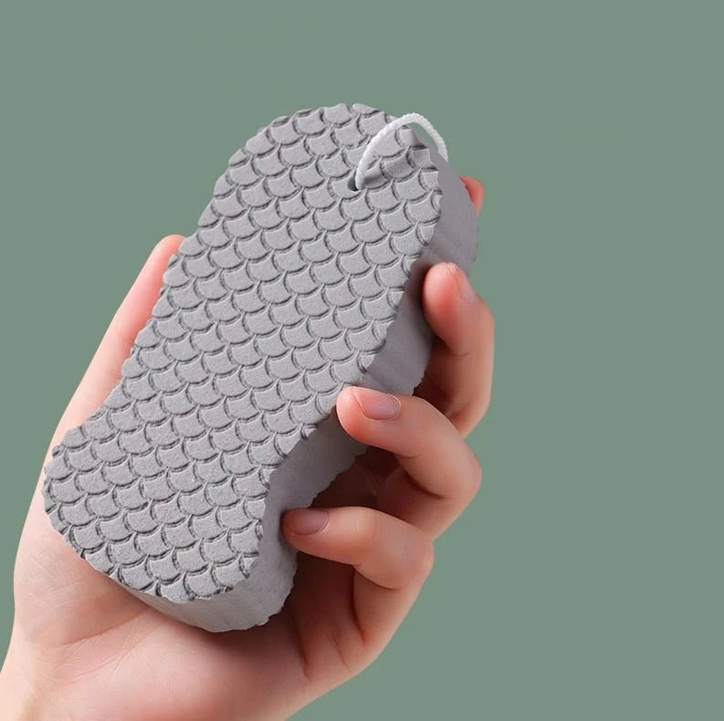 Painless Exfoliation 3D Fish-Scale Bath Sponge - Ultra Soft Texture (For Babies & Adults)