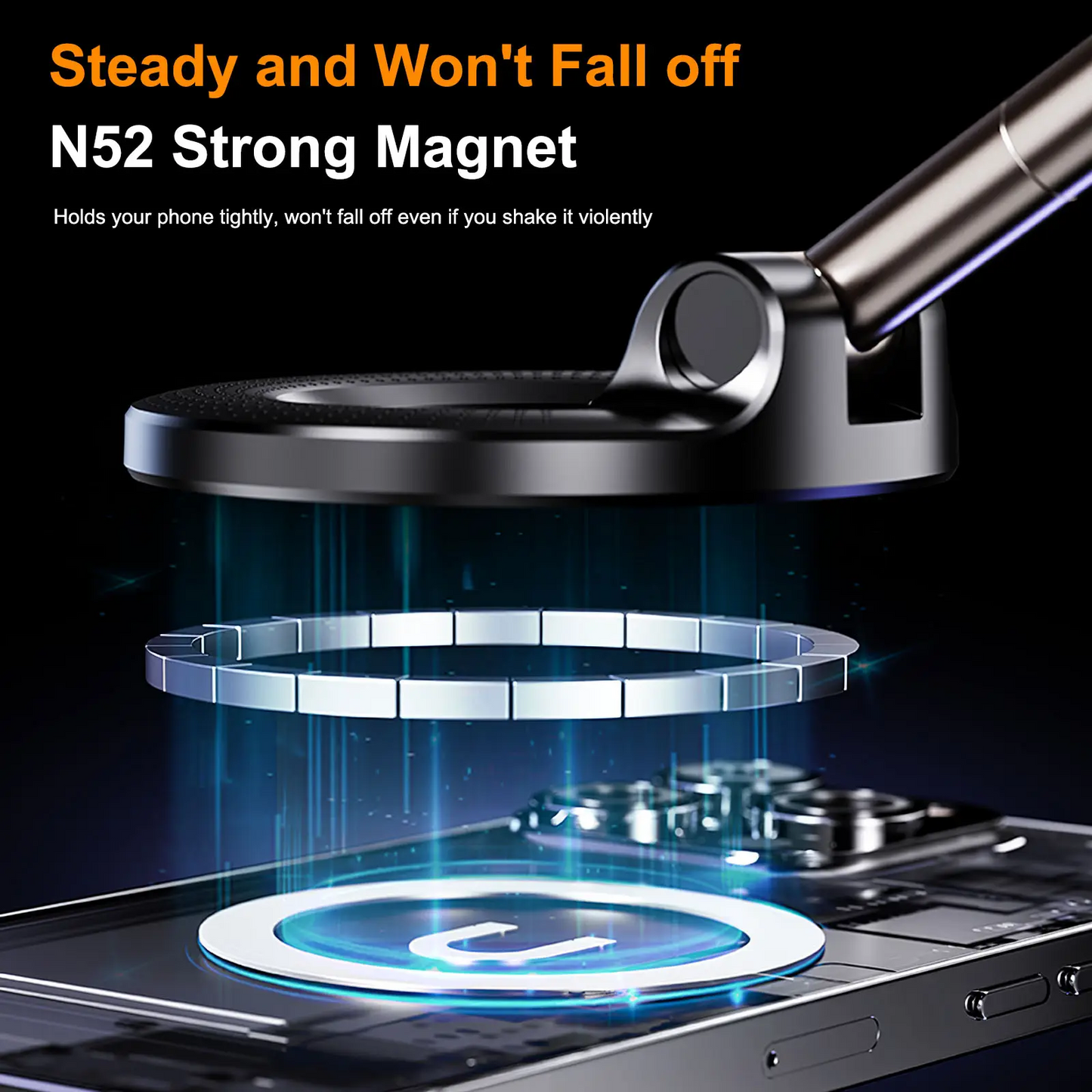 Multi-functional Ultra-Slim 360° Magsafe Grip & Kickstand - Mobile Phone Car Holder