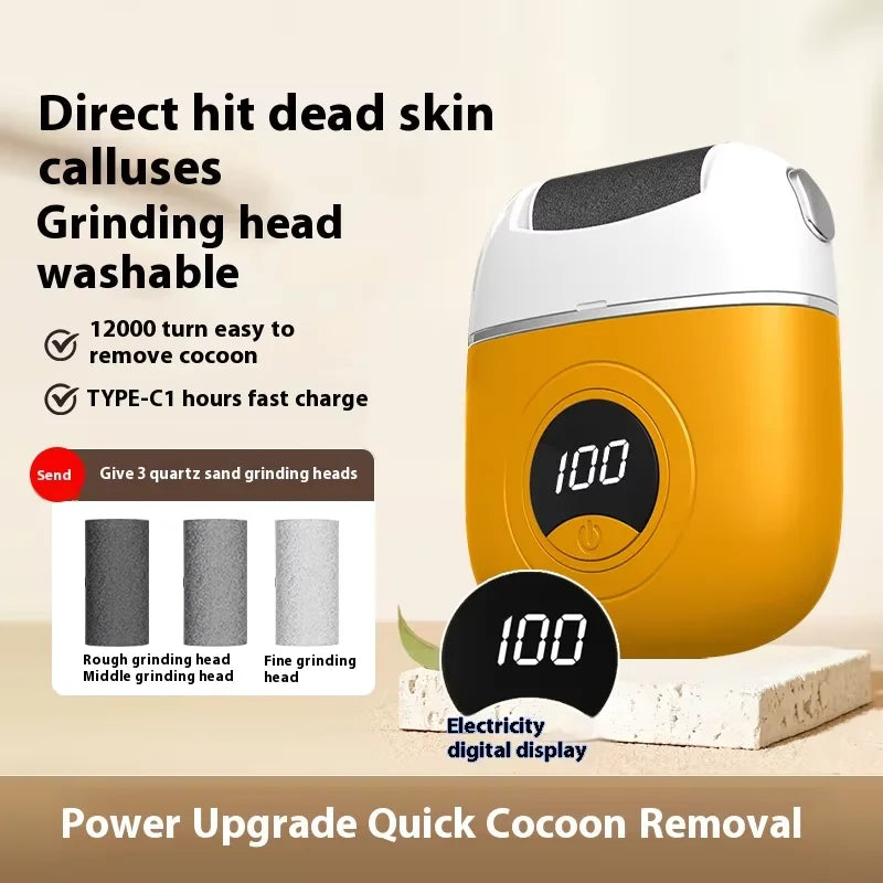 Electric Foot Grinder Callus Remover - Salon-Smooth Feet at Home (With 3 Heads)