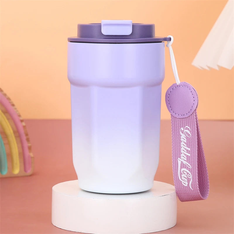 Smart Double Wall 316 stainless Steel Octagonal Coffee Cup
