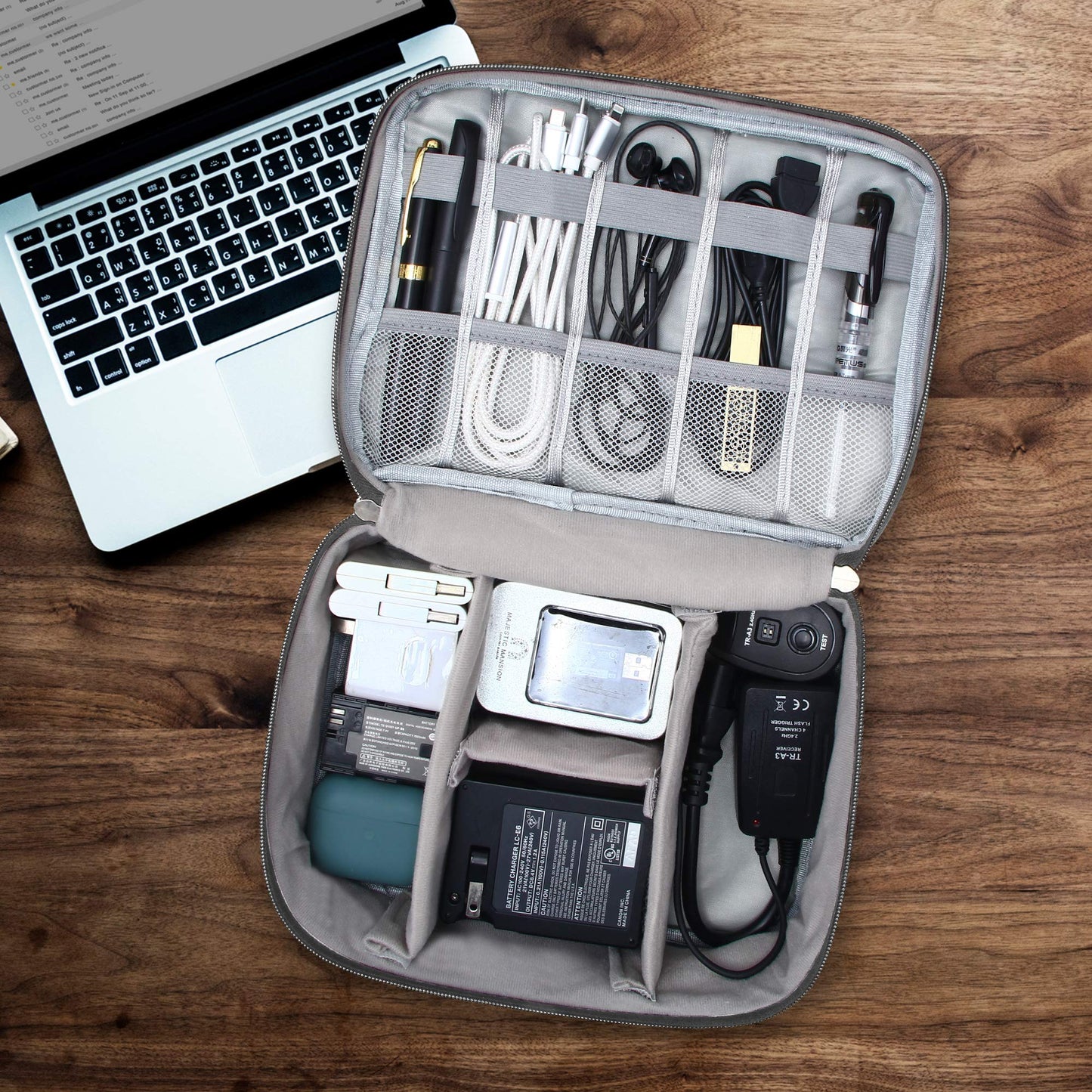 Multi-Functional Waterproof Digital Accessories Organizer Bag for Travel & Work