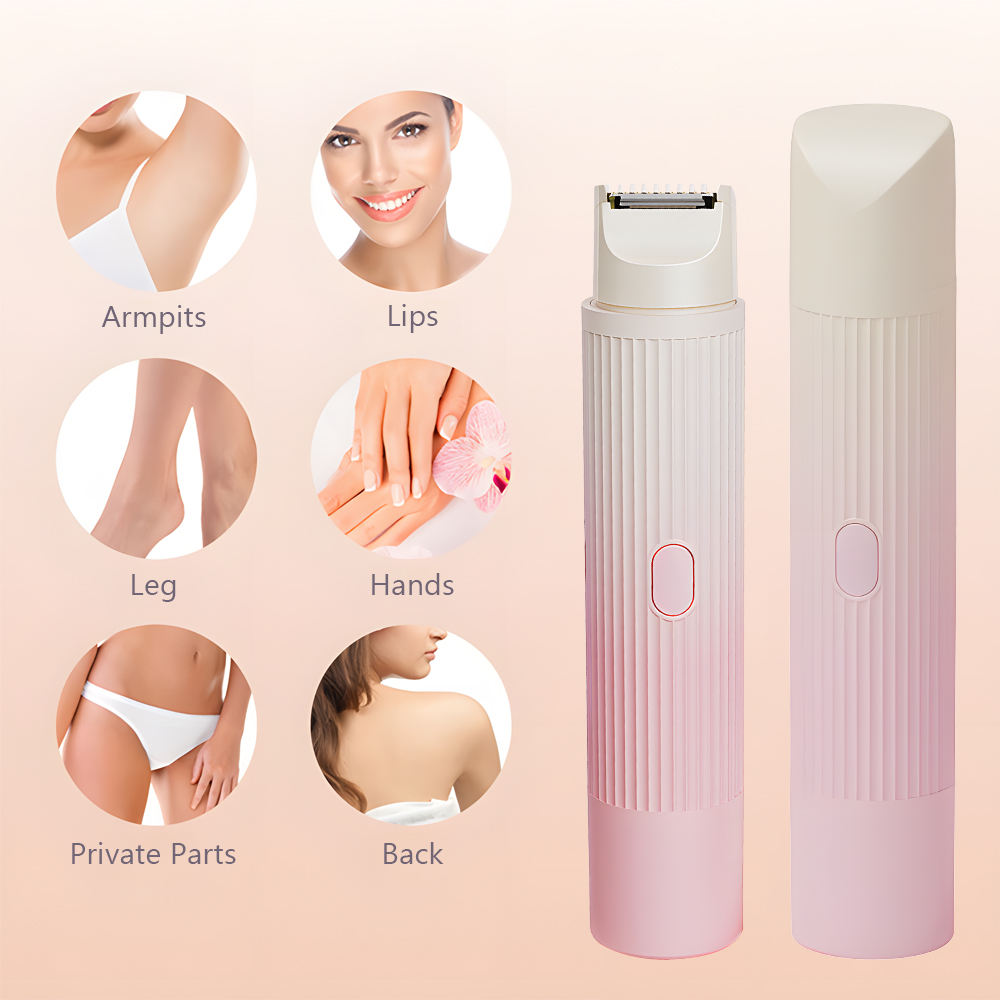 Painless Dual-Head Electric Bikini Trimmer and Shaver (IPX7 Waterproof & USB Rechargeable)