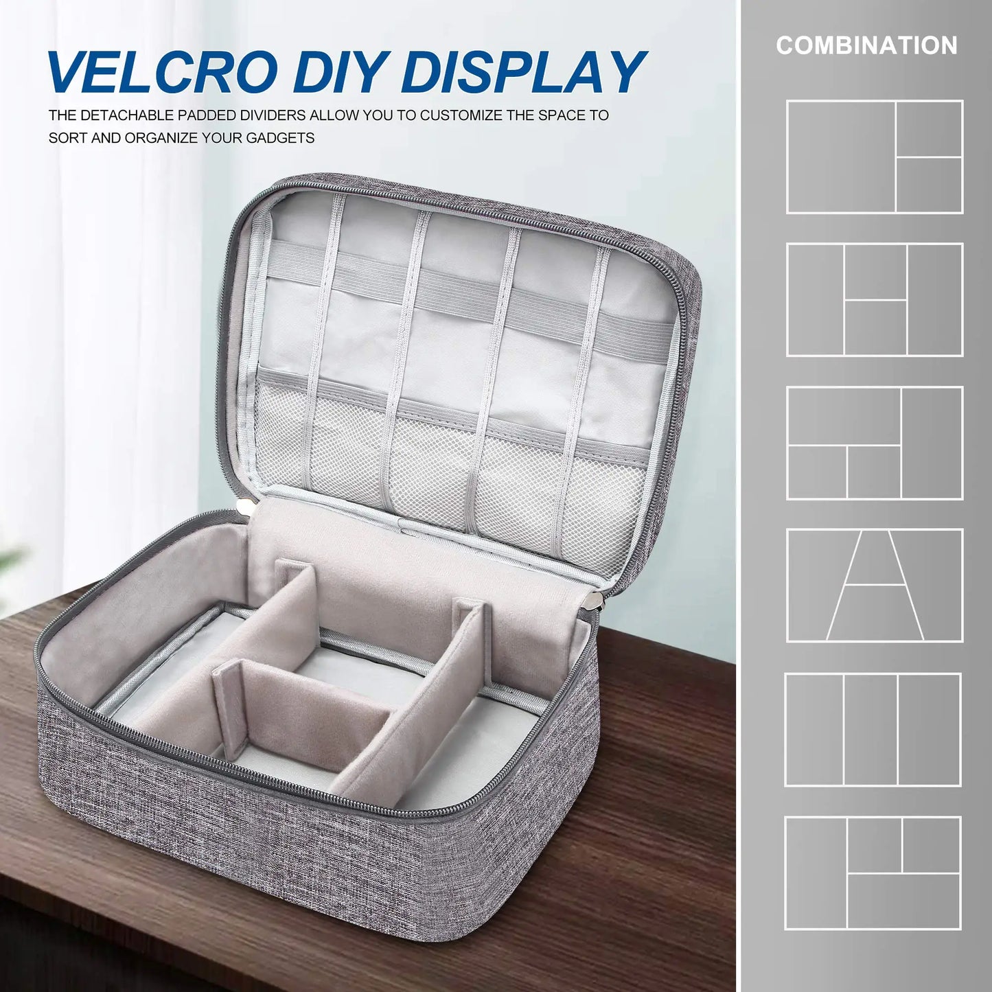 Multi-Functional Waterproof Digital Accessories Organizer Bag for Travel & Work