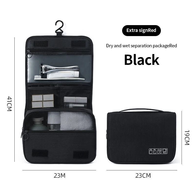 Waterproof Foldable Hanging Travel Toiletry Bag for Men & Women