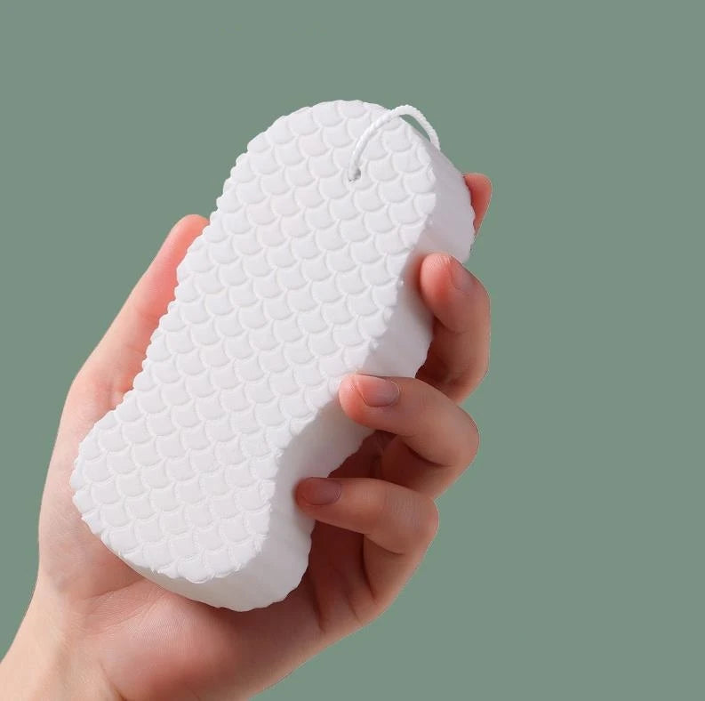 Painless Exfoliation 3D Fish-Scale Bath Sponge - Ultra Soft Texture (For Babies & Adults)