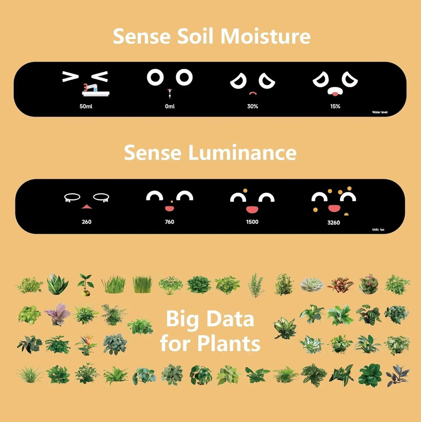 Jardinière intelligente à arrosage automatique avec 7 capteurs