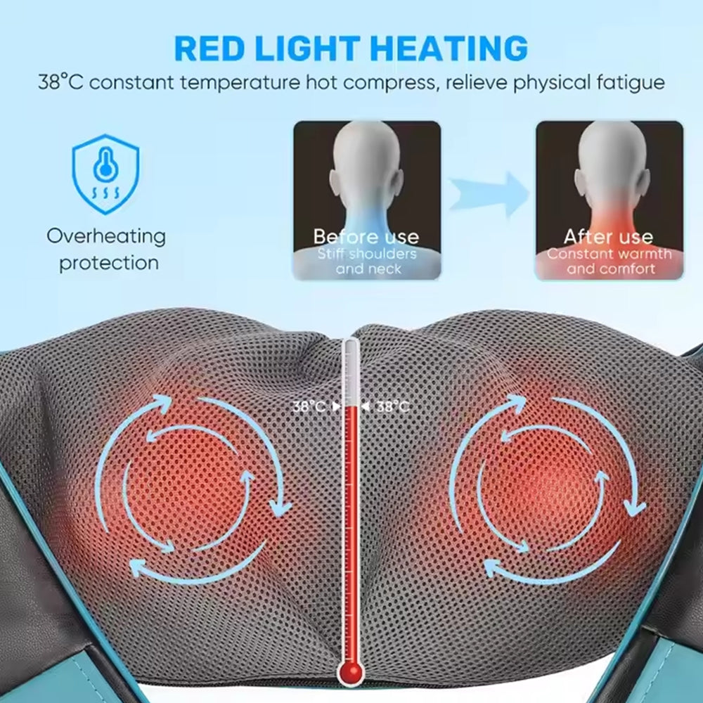 Deep Tissue Shiatsu Heated Neck & Shoulder Massager