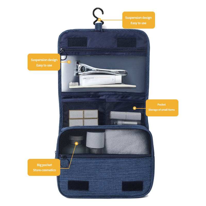 Waterproof Foldable Hanging Travel Toiletry Bag for Men & Women