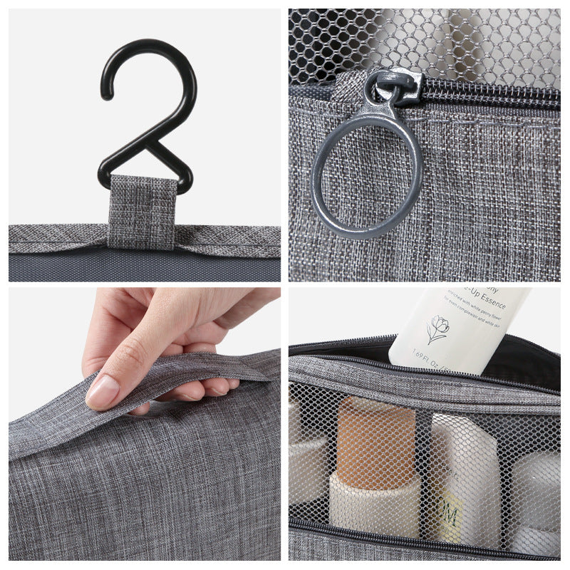 Waterproof Foldable Hanging Travel Toiletry Bag for Men & Women