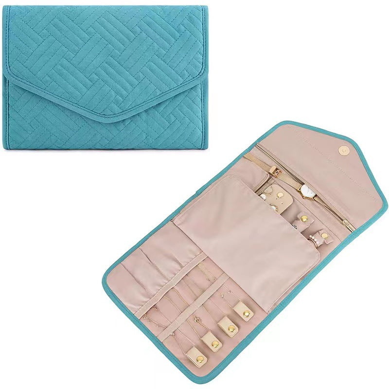 Portable Foldable Lightweight Travel Jewelry Organizer Roll