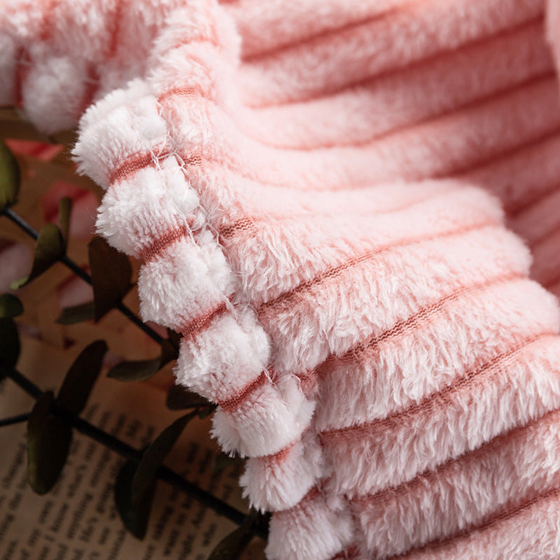 Premium Soft Fleece & Knitted Throw Blanket