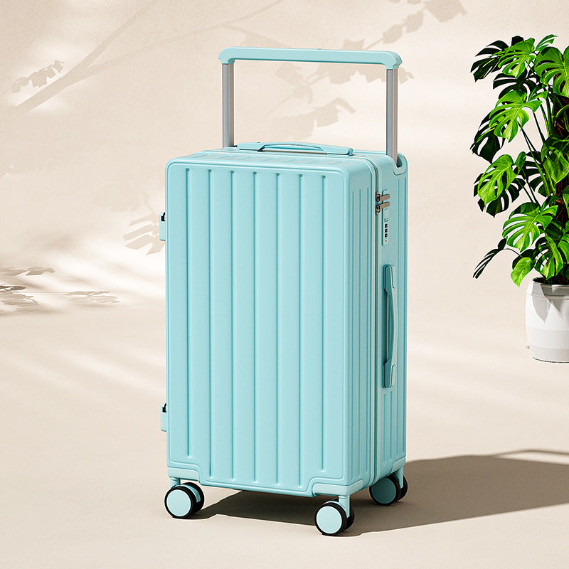 Luxury Wide-Handle Carry-On Suitcase with TSA Lock & Silent Spinner Wheels