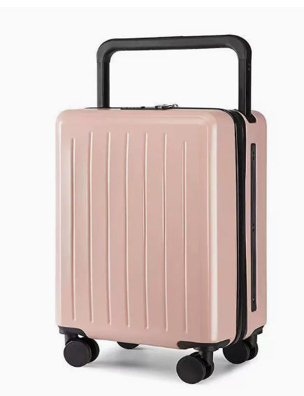 Luxury Wide-Handle Carry-On Suitcase with TSA Lock & Silent Spinner Wheels