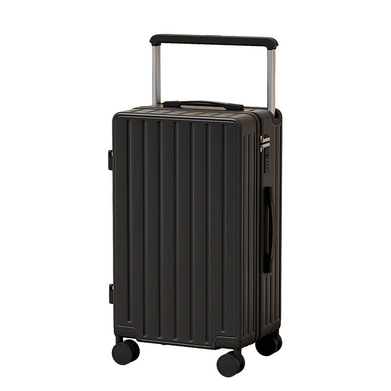 Luxury Wide-Handle Carry-On Suitcase with TSA Lock & Silent Spinner Wheels