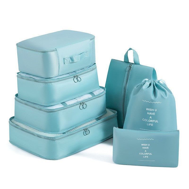 7-Piece Waterproof Luggage Organizers Travel Packing Cubes Set