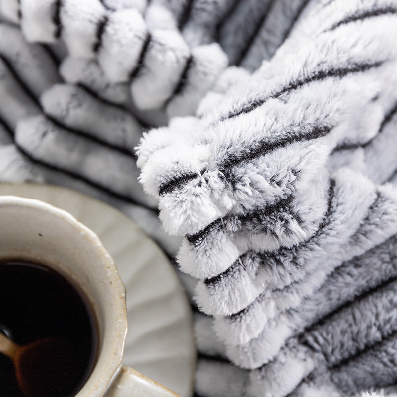 Premium Soft Fleece & Knitted Throw Blanket