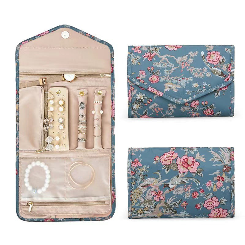 Portable Foldable Lightweight Travel Jewelry Organizer Roll