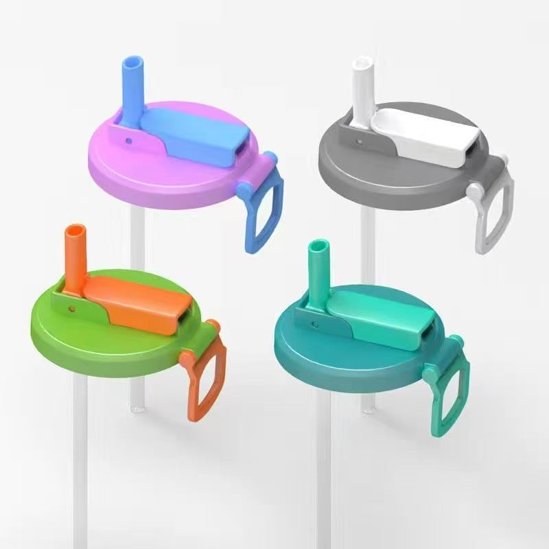 Couvercles de canettes de soda réutilisables avec pailles (lot de 4)