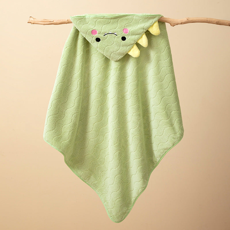 Ultra-Soft Coral Fleece Baby Hooded Bath Towel