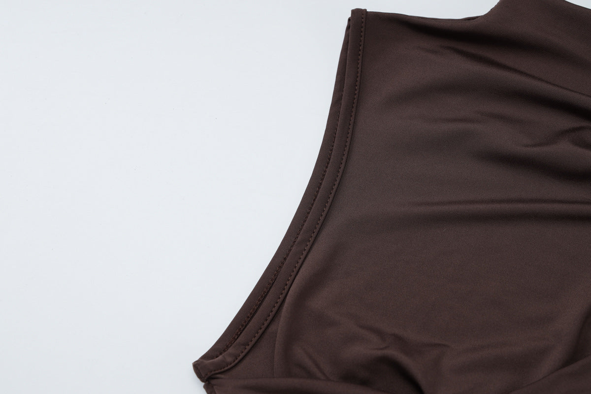 Pleated Elysian Draped Asymmetrical Dress
