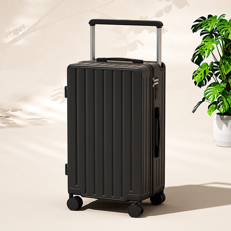 Luxury Wide-Handle Carry-On Suitcase with TSA Lock & Silent Spinner Wheels