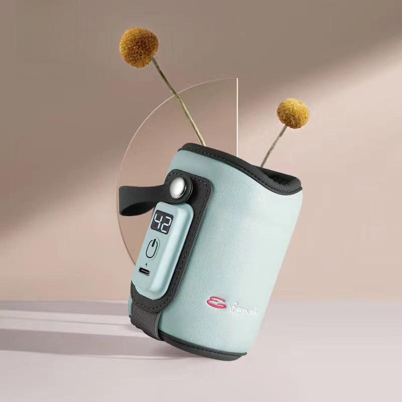 Portable USB Baby Bottle Warmer with 5 Temp Settings & LCD Display