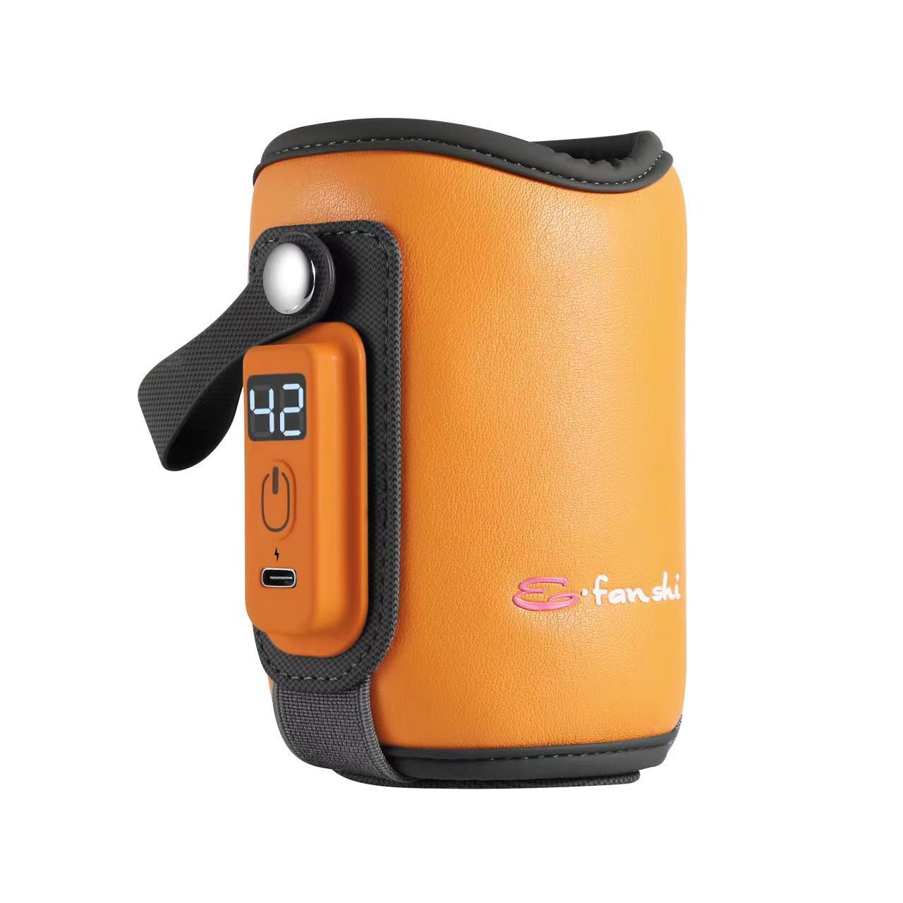 Portable USB Baby Bottle Warmer with 5 Temp Settings & LCD Display