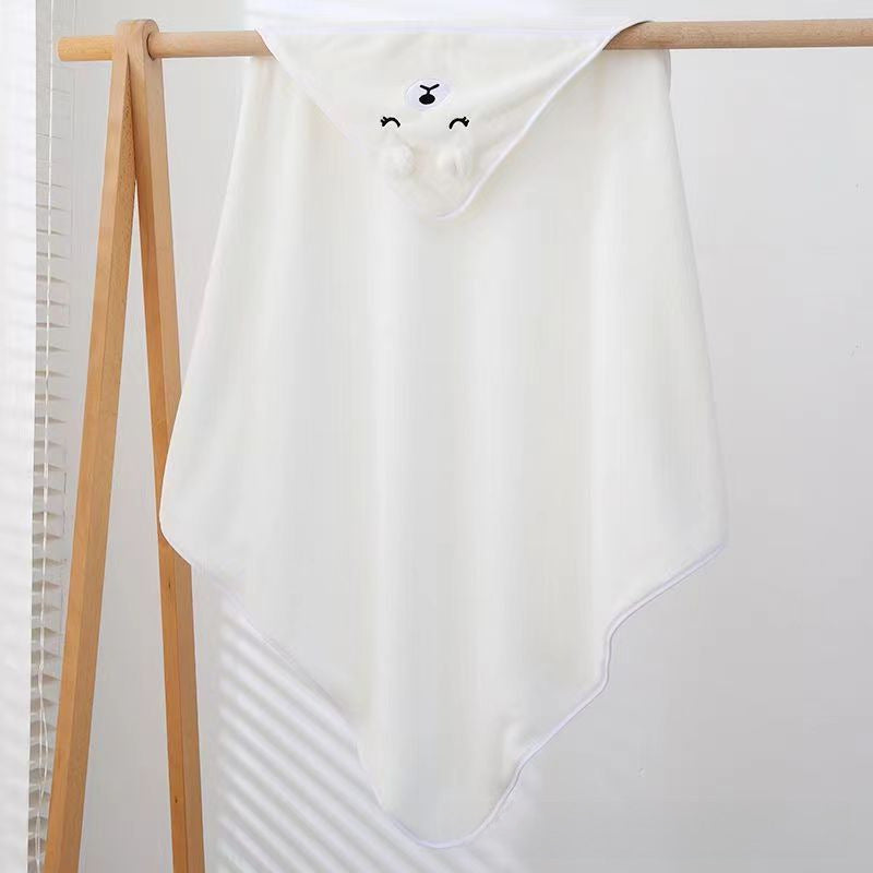Ultra-Soft Coral Fleece Baby Hooded Bath Towel