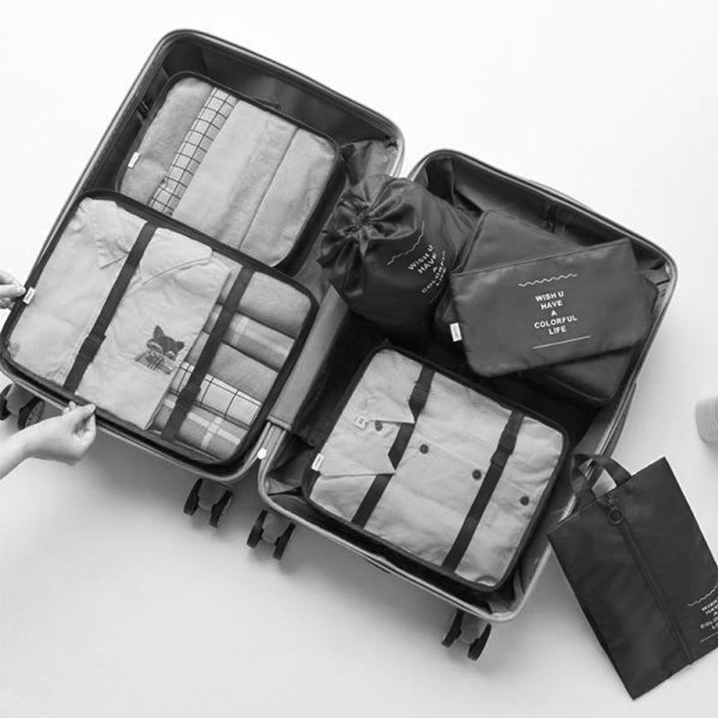 7-Piece Waterproof Luggage Organizers Travel Packing Cubes Set