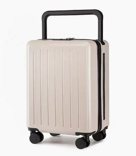 Luxury Wide-Handle Carry-On Suitcase with TSA Lock & Silent Spinner Wheels