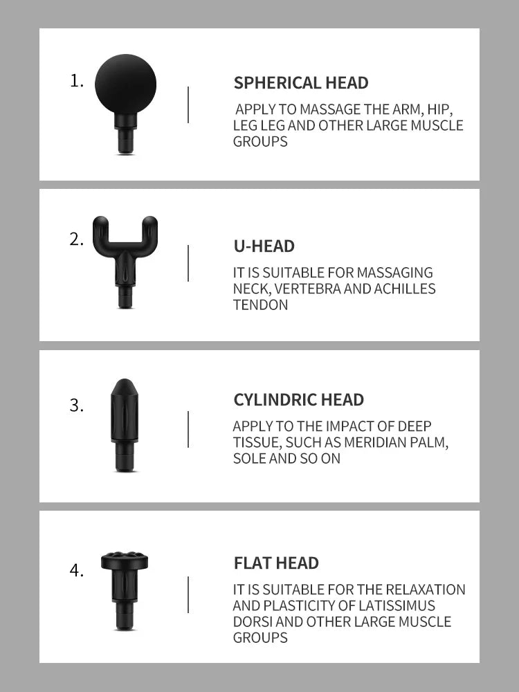 Mini pistolet de massage portable sans fil pour le fascia, pour un soulagement musculaire profond