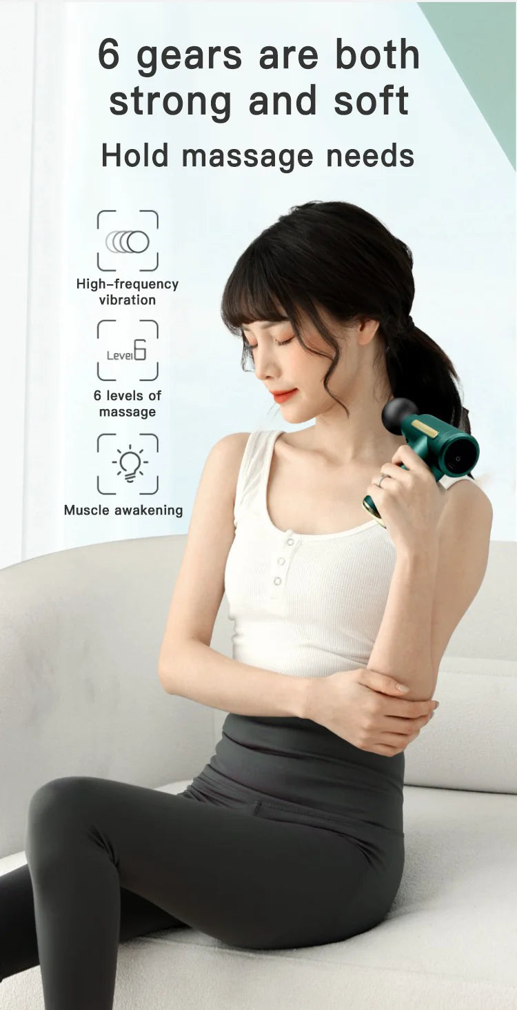 Mini pistolet de massage portable sans fil pour le fascia, pour un soulagement musculaire profond