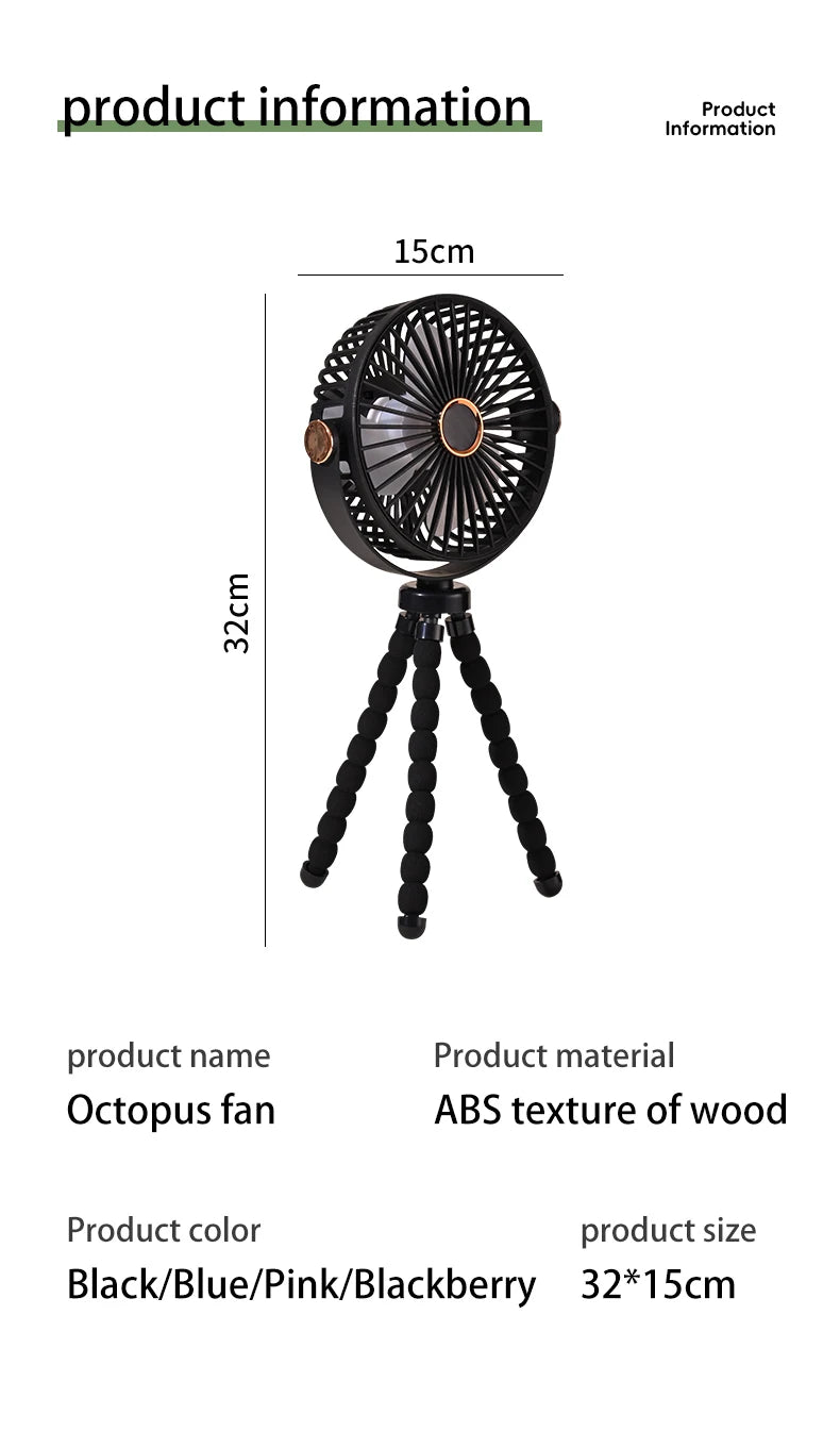 Rechargeable Portable Desktop Table Mini Fan