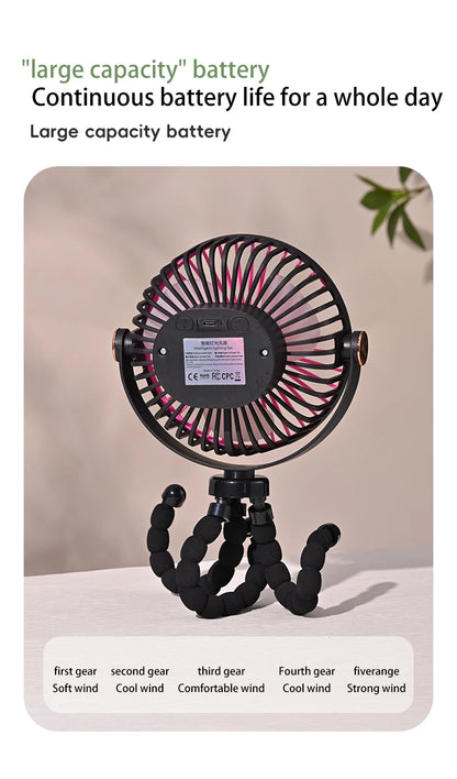 Rechargeable Portable Desktop Table Mini Fan