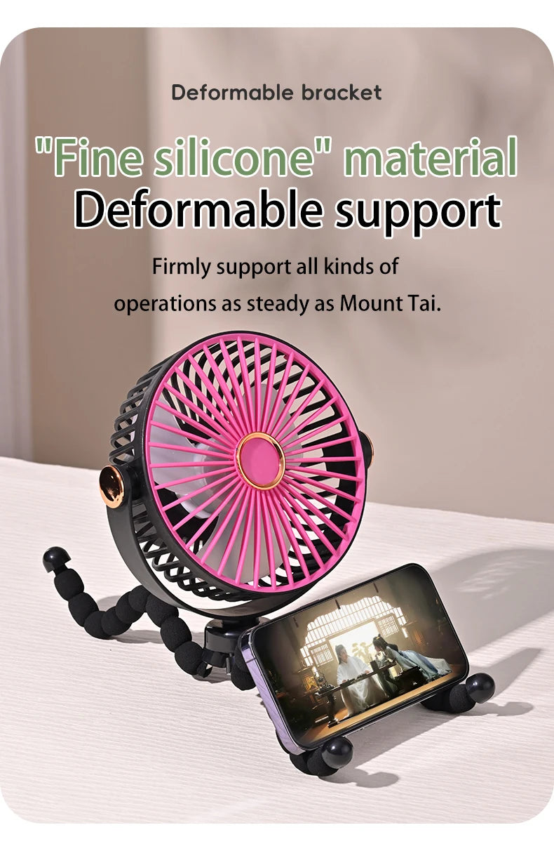 Rechargeable Portable Desktop Table Mini Fan