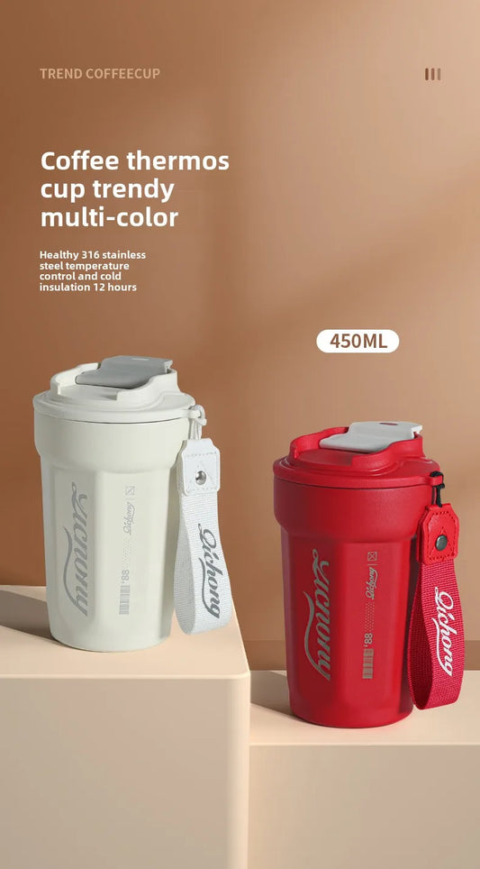 Smart Double Wall 316 stainless Steel Octagonal Coffee Cup