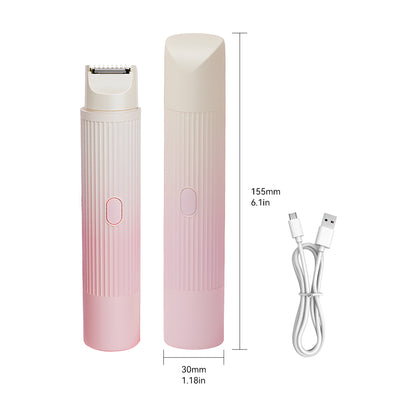 Painless Dual-Head Electric Bikini Trimmer and Shaver (IPX7 Waterproof & USB Rechargeable)