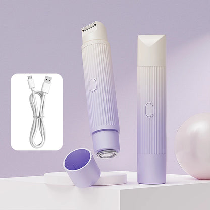 Painless Dual-Head Electric Bikini Trimmer and Shaver (IPX7 Waterproof & USB Rechargeable)