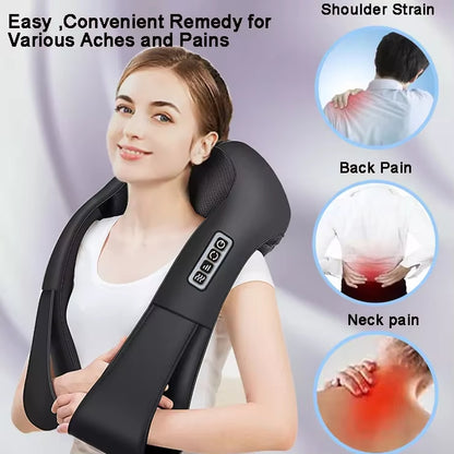 Deep Tissue Shiatsu Heated Neck & Shoulder Massager